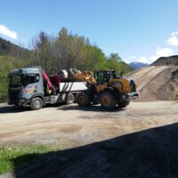 Kranarbeiten mit Lkw der Leitner GesmbH