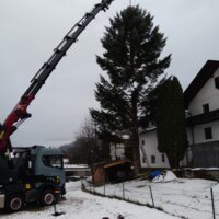 Kranarbeiten mit Lkw der Leitner GesmbH